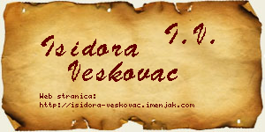 Isidora Veškovac vizit kartica